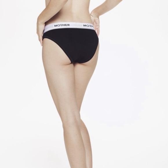 MOTHER denim the drawers underwear 3 pack black white gray panties branded band - Picture 3 of 5